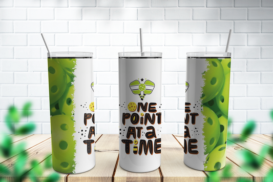 Pickle Ball-One Point at a Time Tumbler